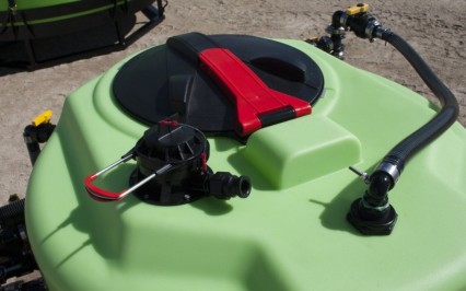 Secured hinged tank lid