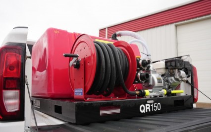 100' 3/4" Fire Hose On Industrial Cox Reel
