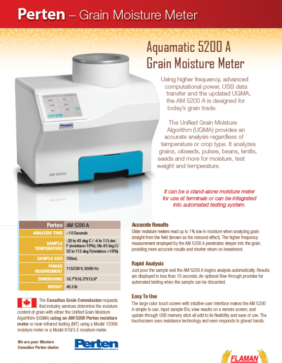 Grain Moisture Meter Flaman Agriculture