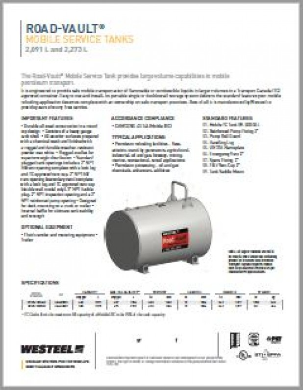 WESTEEL TRANSFER TANK FOR DIESEL OR PETROL 680L RV680SW